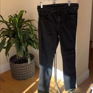 Straight leg black denim - High waisted